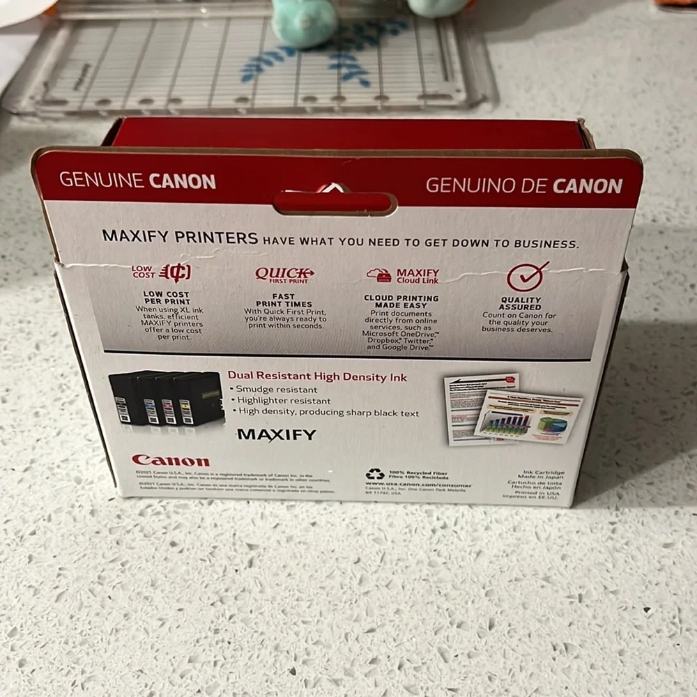 Sealed In Ob Genuine Canon Maxify 2200 Bk Xl, C, M, Y Value Pack 4